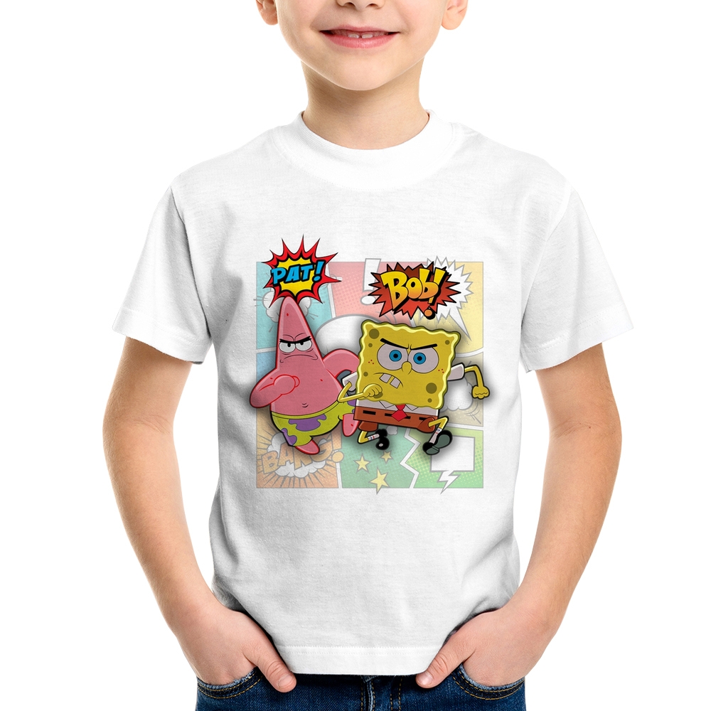 Camiseta Camisa Bob Esponja Desenho Infantil Criança Kids 08 - jk