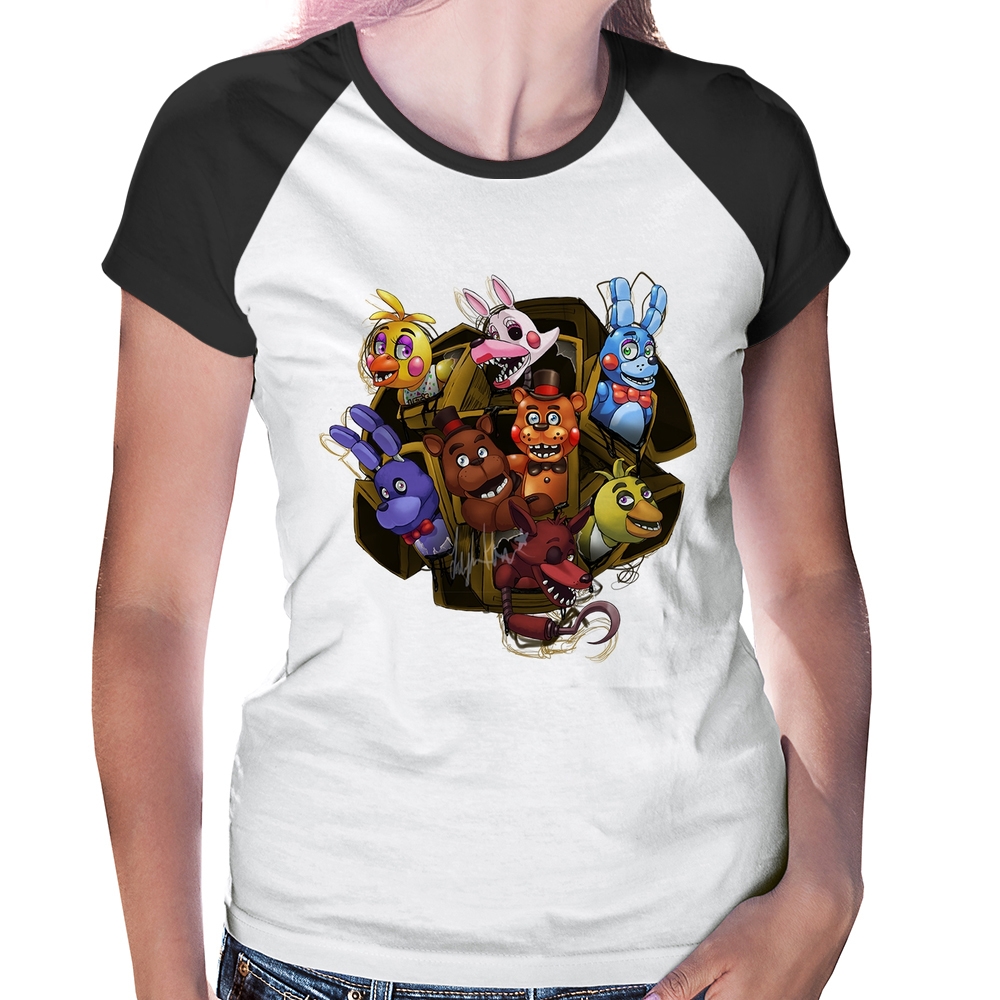 Camiseta Fnaf Five Nights At Freddys Jogo Game 2 Rosa - Kamisetas