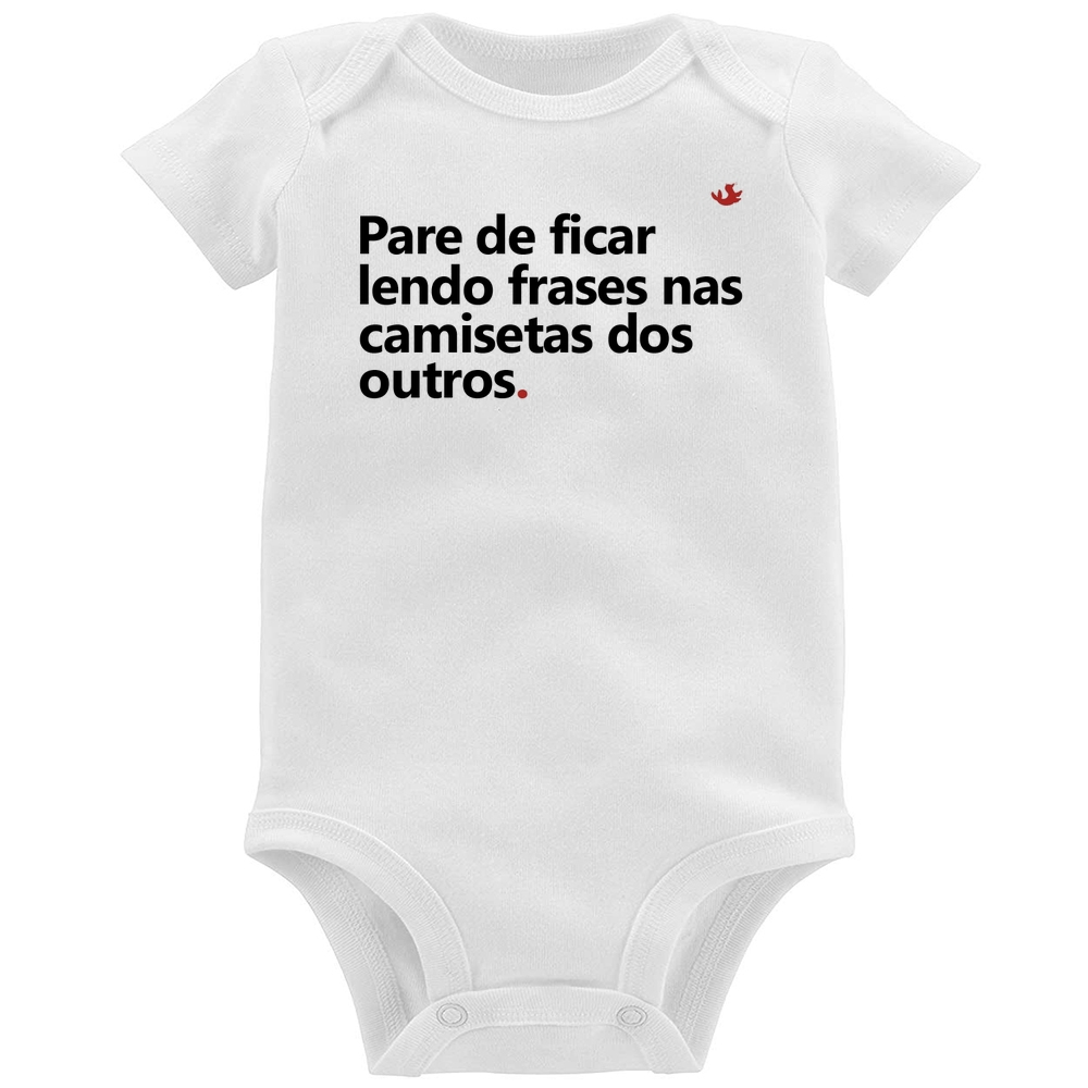 Camiseta Pare de ficar lendo frases nas camisetas dos outros