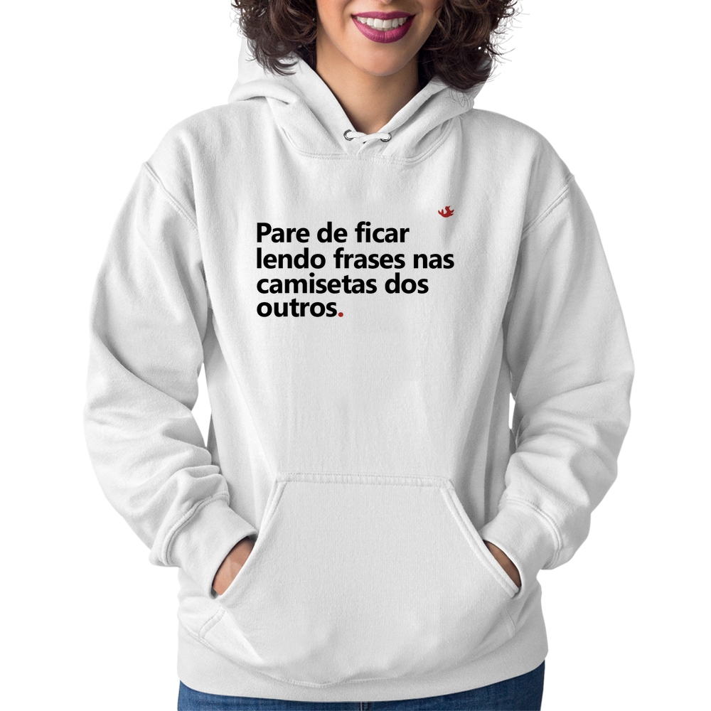 Camiseta Pare de ficar lendo frases nas camisetas dos outros