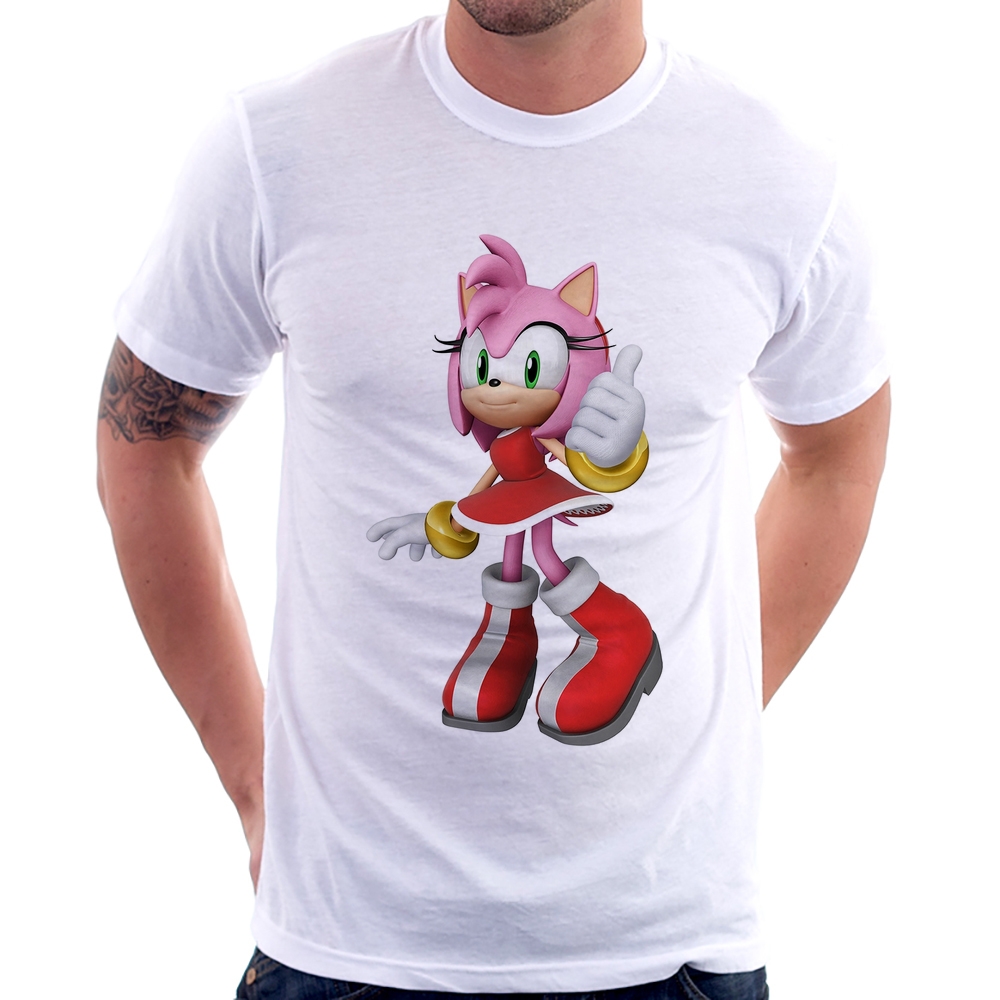 Camiseta Amy Rose - Sonic - Camisetas e Festas - Camisetas para