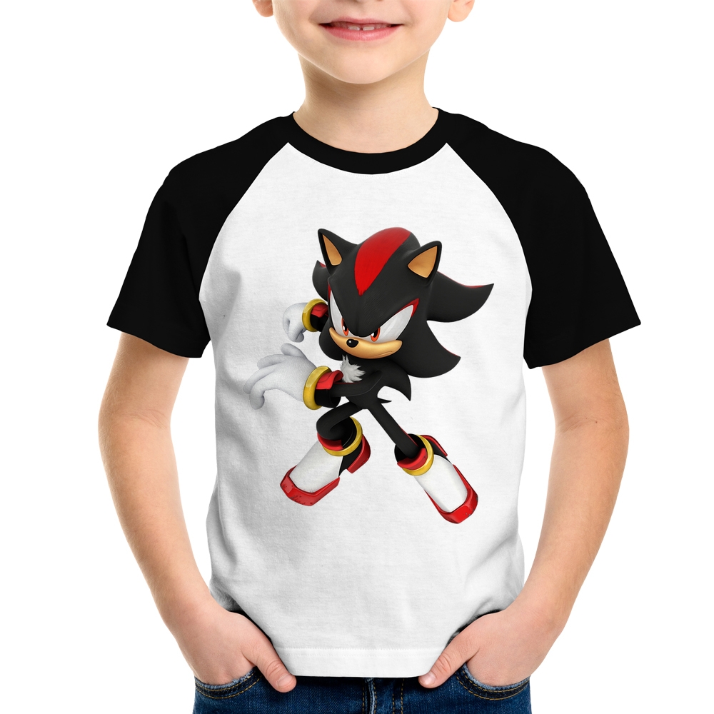 Camisa Temática Infantil Masculino Preto Sonic - Loja Online I