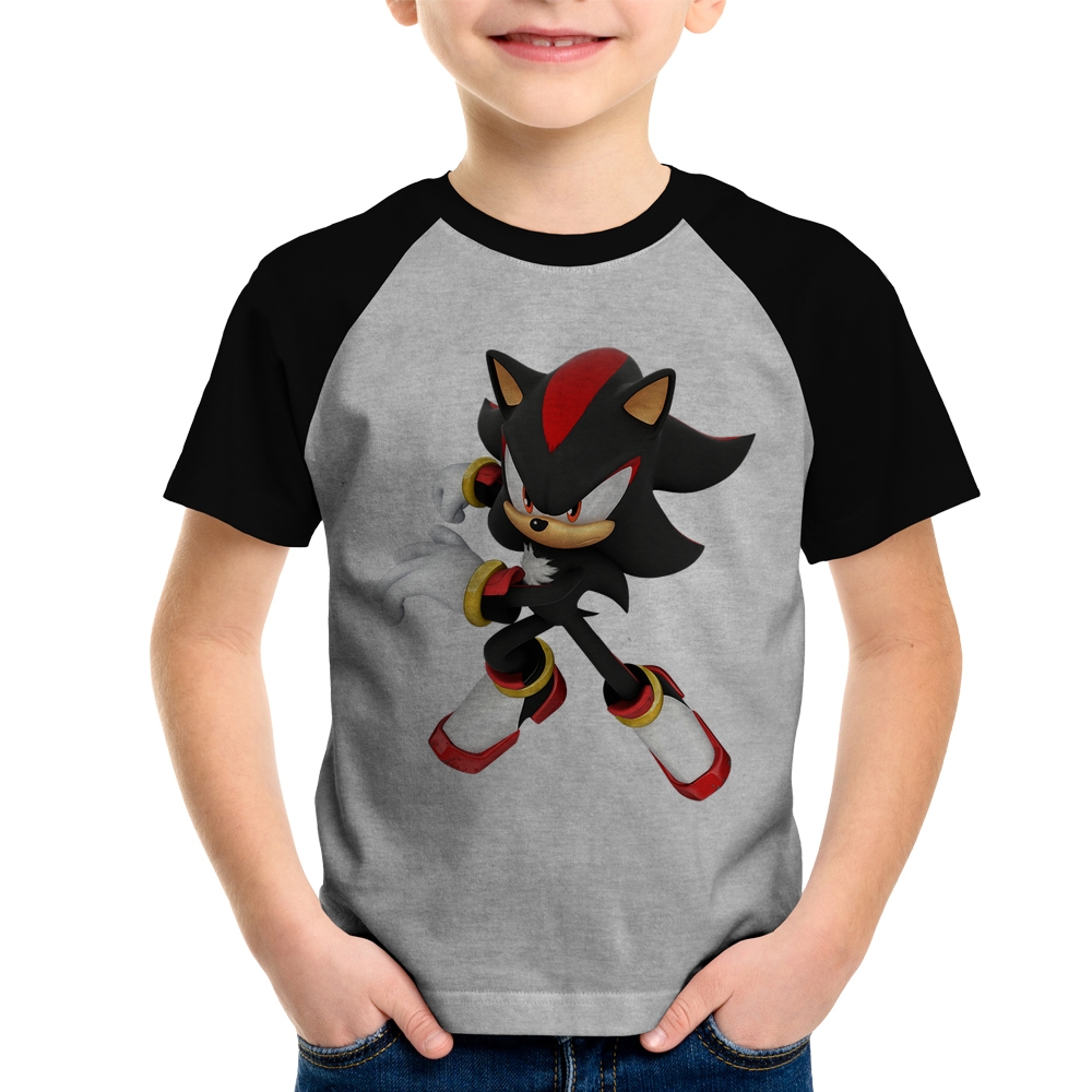 Camisa Temática Infantil Masculino Preto Sonic - Loja Online I