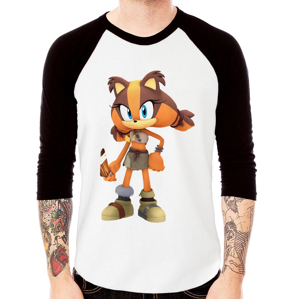 Camiseta Infantil Manga Longa Sonic Camiseta Personagens Sonic