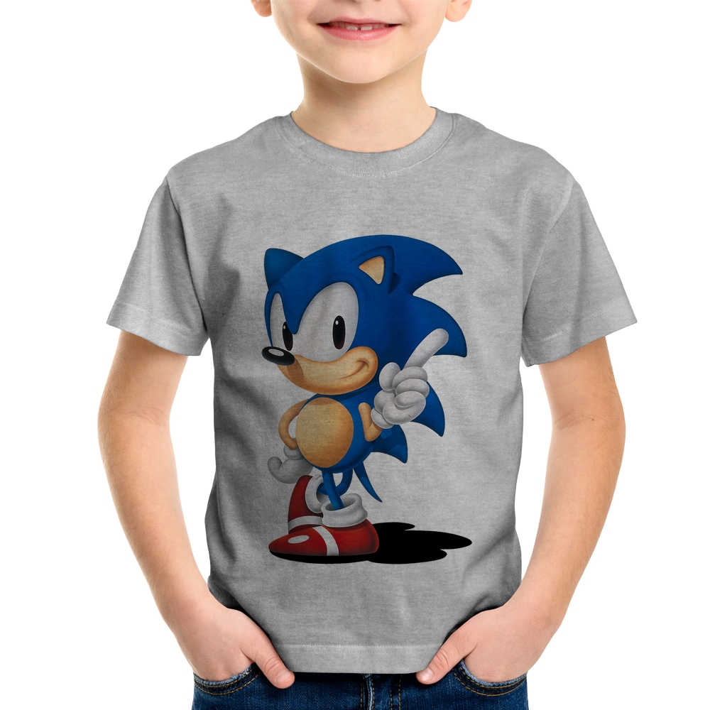 Camiseta Infantil Silver Prata Filme Hedgehog Sonic LK-057